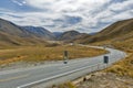 Lindis Pass that lies between the valleys of the Lindis and Ahuriri Rivers, south island of New Zealand