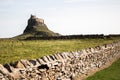 Lindisfarne Castle, on a hill in Northhumberland, UK.
