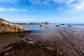 LINDISFARNE CASTLE, HOLY ISLAND/NORTHUMBERLAND - AUGUST 16 : Vie Royalty Free Stock Photo