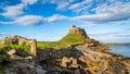 Lindisfarne Castle on the Northumberland coast Royalty Free Stock Photo