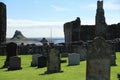 Lindisfarne Castle From The Priory Grounds Royalty Free Stock Photo
