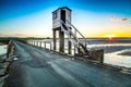 Lindisfarne refuge box at sunset