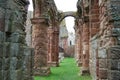 Lindisfarne Abbey, columns similar to Durham Cathedral