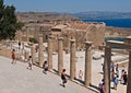 Lindos acropolis Royalty Free Stock Photo