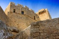 Lindos Acropolis.Greece, Rhodes, Royalty Free Stock Photo