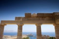 Lindos acropolis located in Rhodes Royalty Free Stock Photo