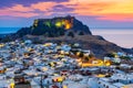 Lindos, Acropolis in Rhodes, Greece