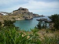 Lindos Acropolis, Rhodes, Greek Islands Royalty Free Stock Photo