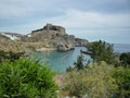 Lindos Acropolis, Rhodes, Greek Islands Royalty Free Stock Photo