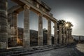 Lindos acropolis in Rhodes island in Greece Royalty Free Stock Photo