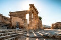 Lindos Acropolis in Rhodes island at Greece Royalty Free Stock Photo