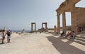 Lindos Acropolis Rhodes island, Greece Royalty Free Stock Photo