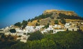 Lindos Acropolis Rhodes Royalty Free Stock Photo