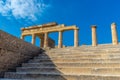 Lindos acropolis of Rhodes Royalty Free Stock Photo