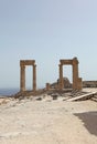 Lindos Actopolis. Rhodes island, Greece Royalty Free Stock Photo