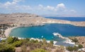 Lindos Bay, Rhodes, Greece Royalty Free Stock Photo