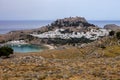 Lindos picturesque town on the island of Rodos, Greece