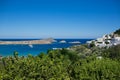 LINDOS, RHODES, GREECE: Famous white houses and a bay