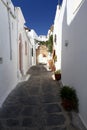 Lindos Streets and Passageways Royalty Free Stock Photo