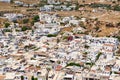 Lindos town seen from the Acropolis Hill.
