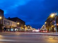 Lindsay Ontario Canada Downtown Kent Street At Dusk Royalty Free Stock Photo