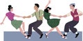 Lindy hop competition Royalty Free Stock Photo