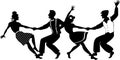 Lindy hop party Royalty Free Stock Photo