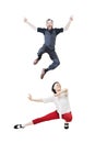 Lindy hop or rock`n`roll dance boogie woogie dancers Royalty Free Stock Photo