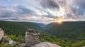 Lindy Point Panorama sunset Blackwater Falls State Park Royalty Free Stock Photo