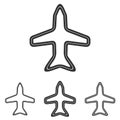 Line airport logo design set