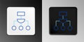 Line Algorithm icon isolated on grey background. Algorithm symbol design from Artificial Intelligence collection Royalty Free Stock Photo