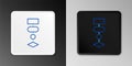 Line Algorithm icon isolated on grey background. Algorithm symbol design from Artificial Intelligence collection