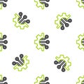 Line Algorithm icon isolated seamless pattern on white background. Algorithm symbol design from Artificial Intelligence