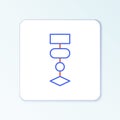 Line Algorithm icon isolated on white background. Algorithm symbol design from Artificial Intelligence collection Royalty Free Stock Photo