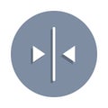 line allocation icon in badge style. One of web collection icon can be used for UI, UX