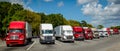 A Line of American Trucks Royalty Free Stock Photo