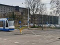 Line 2 of the Amsterdam street car network type Siemens combino tram on the Louwensweg heading Sloten