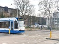 Line 2 of the Amsterdam street car network type Siemens combino tram on the Louwensweg heading Sloten