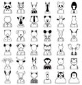 Line animals icon.