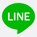 Line app icon illustration. Line app logo. Social media icon Royalty Free Stock Photo
