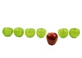 Line Of Apples 2 Royalty Free Stock Photo