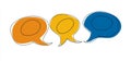 Line argument, feedback or communication frames. Business chat messages, modern elements of decent. Royalty Free Stock Photo