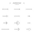 Line Arrow icon set. Line icons collection. Modern vector symbols. Royalty Free Stock Photo