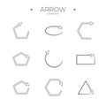 Line Arrow icon set. Line icons collection. Modern vector symbols. Royalty Free Stock Photo