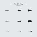 Line Arrow icon set. Line icons collection. Modern vector symbols. Royalty Free Stock Photo