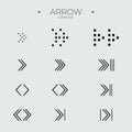 Line Arrow icon set. Line icons collection. Modern vector symbols. Royalty Free Stock Photo