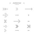Line Arrow icon set. Line icons collection. Modern vector symbols. Royalty Free Stock Photo