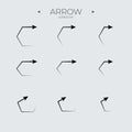 Line Arrow icon set. Line icons collection. Modern vector symbols. Royalty Free Stock Photo