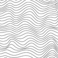 Line art liquid background. Wave monochrome background. Simple linear halftone texture