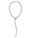 Line art black and white baloon